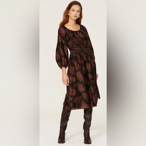 Rebecca Taylor Arden Blouson Sleeve Dress Size XS